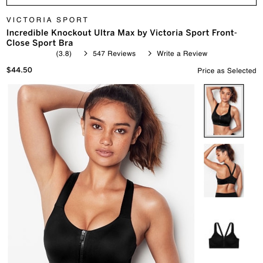 Brand New VS Sport Bra Front Close 32B